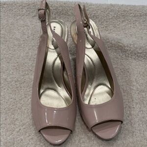 Bandolino Blush Peep Toe Slingback Heels
